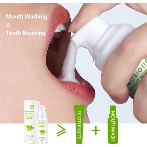 Tooth Whitening Mousse Remove Plaque Stains Oral Odor Bright Teeth Fresh Breath Toothpaste Portable Dental Tool