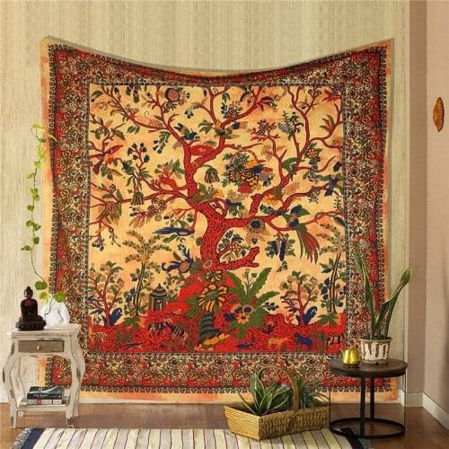 2021 Latest Tree of Life Wall Decor Picnic Mat Bedspread Sheet Wall Decoration Room Decor Tapestry Art Hippie Bedroom Blanket