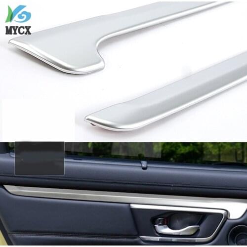 4Pcs ABS Chrome Car Interior Side Door Body Cover Trim Molding Accessories Fit For Honda CR-V 2017-2019