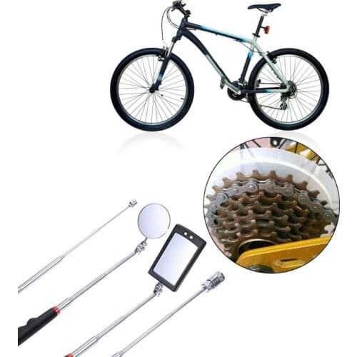4Pcs Magnetic Pick-Up Tool Telescoping 8 lb/1 lb Pick Up Sticks and 360 Swivel Inspection Mirror with LED Light