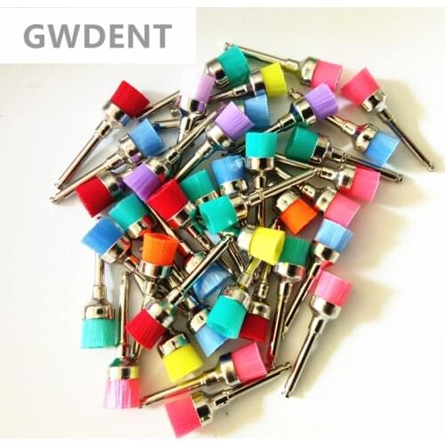 50Pcs Dental Lab Nylon Latch Small Flat Polishing Polisher Prophylaxis Brushes Disposable Dental Care Brush Head