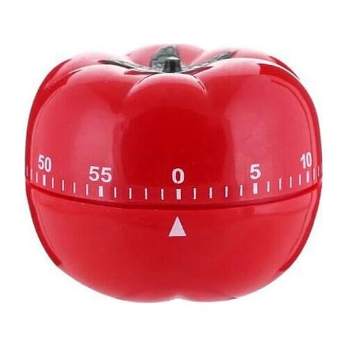 60pcs Creative Red Tomato Chef Vegtable Novelty Timer Kitchen Cooking Ring Alarm Free Shipping ZA5354