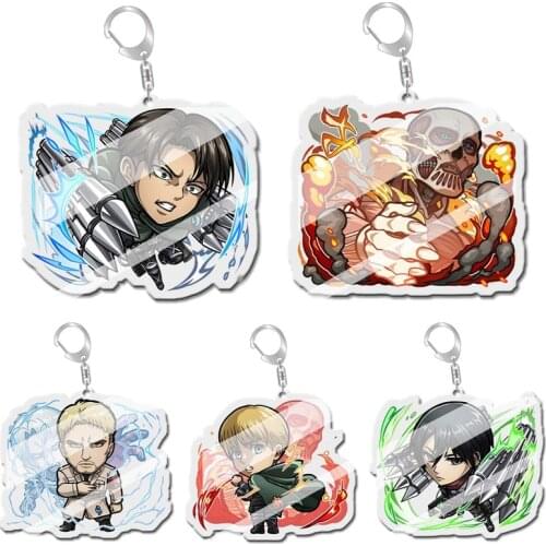 Anime Attack On Titan Acrylic Stand Display Model Plate Keychain Birthday Decor Toy Cosplay Student Fan Gifts