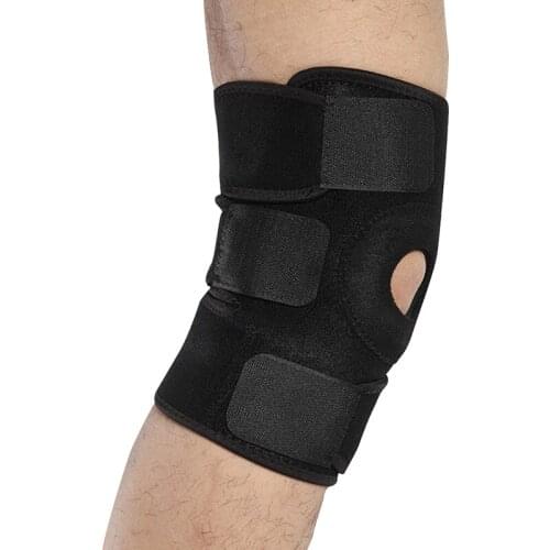 1PC Knee Brace Support Sleeve Adjustable Open Patella Stabilizer Protector Nylon Wrap for Arthritis Meniscus Tear Running Sports