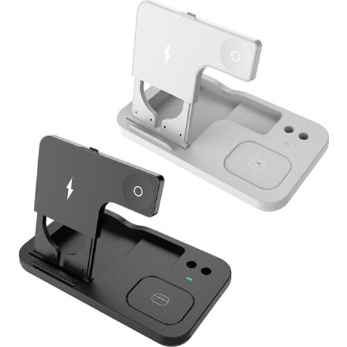 15W Qi 4 in 1 Wireless Folding Charger Fast Charging Base for iPhone12/11Pro Pro IWatch5/4 Apple Pencil