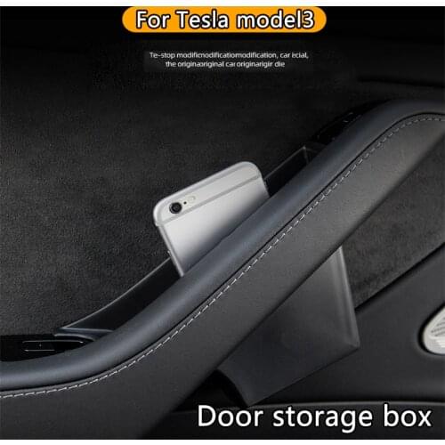 4pcs Car Accessories Door Storage Barrel For Tesla Model 3 Door Handle Container Holder Tray Storage box
