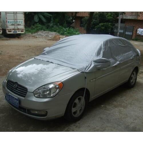 CHIZIYO Car Cover Prevent Heat Cold Sun Rain Snow Dustproof Half Auto Cover For Ordinary Sedan Pickup PVC Coating Cover L XL