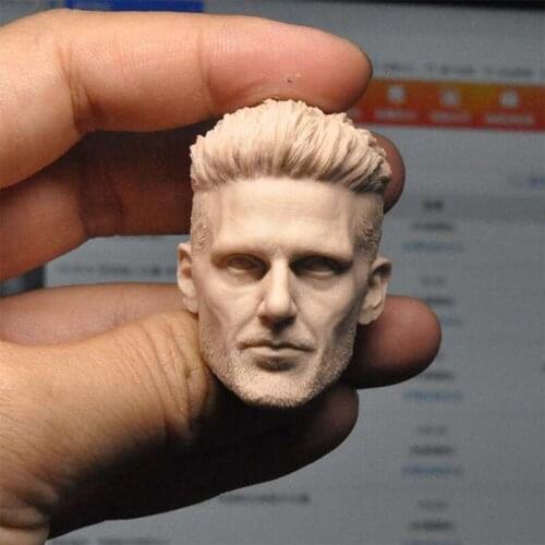 Blank 1/6 Scale Wolf Warriors Ⅱ Frank Grillo Head Sculpt Unpainted Fit 12" Figure