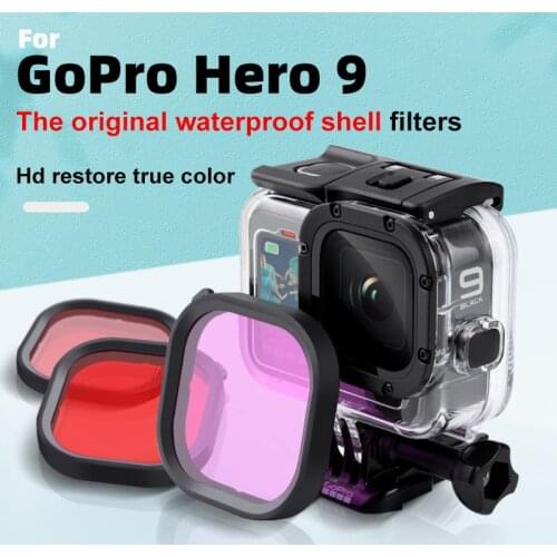 For Gopro Hero 9 Black original Waterproof Housing Case Diving Filter Lens Underwater Protective Shell Box go pro 9 Accessories