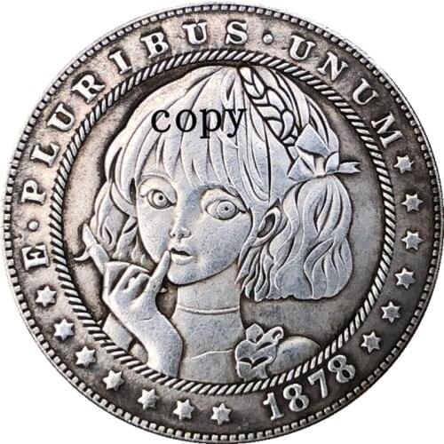 Hobo Nickel 1878-CC USA Peace Dollar COIN COPY Type 224