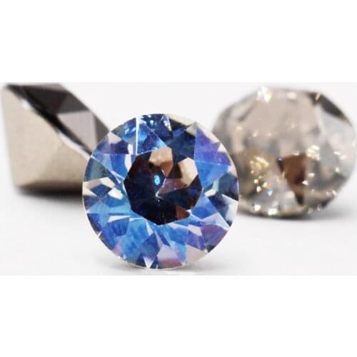 XIAOPU Pointback Rivoli Rhinestones 5mm Round Glass Rhinestones Glue On Nails Strass Crystals Round Shape Rhinestones Crystal