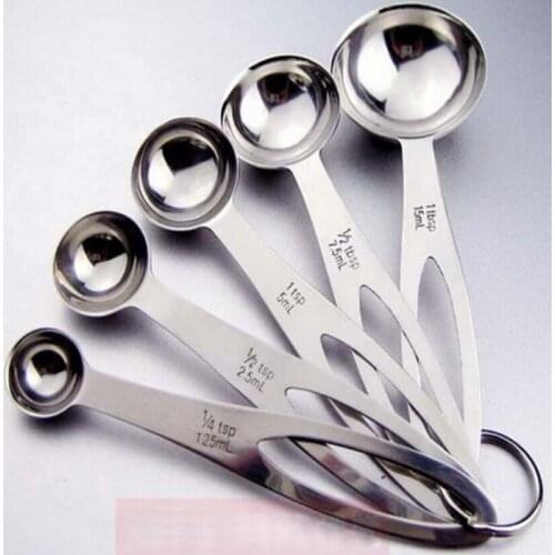 Stainless steel measuring spoons tools scale milk kitchen dining bar measuring spoon
