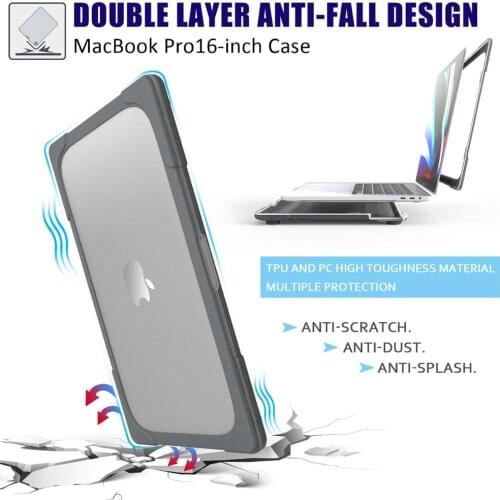 Multifunction Laptop cases for Apple Macbook Pro 16 2019 Hard laptop Shell Shockproof With Stand holder