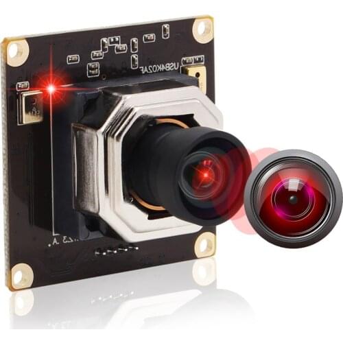 ELP 1/2.8" SONY IMX415 Color CMOS Sensor 4K Camera Module no distortion Autofocus camera USB
