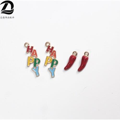 Novelty earrings Korean earrings weird jewelry HAPPY small pepper dripping oil alloy jewelry accessories earring pendant