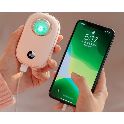 New Arrival 10000mAh Power Bank Hand Warmer Winter Heater USB Rechargeable Reusable Portable Cute Mini Hand Warmer with Lanyard