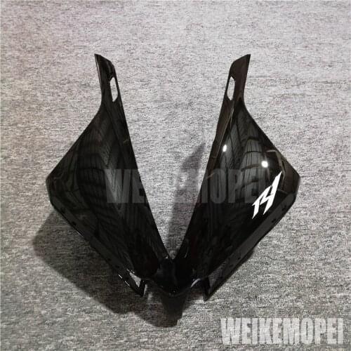 Lustre Black Front Upper Fairing Headlight Cowl Nose Panlel Fit For YAMAHA YZF1000 R1 2009 2010 2011 2012 2013 2014 #1023