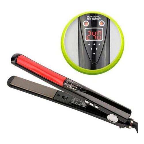 Hairdressing tool electricity splint LED digital display MCH hot straightening temperature adjustment 1 inch ultra-thin electric