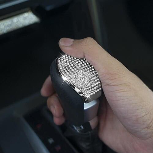 Gear Shift Knob Trim Shiny Rhinestone Inlaid Gear Shifter Knob Sticker Decor for Honda Civic 10 Generation