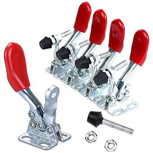 Hand Tool Toggle Clamp anti slip Red Horizontal Clamp 201-A Quick Release Tool 5 Pcs