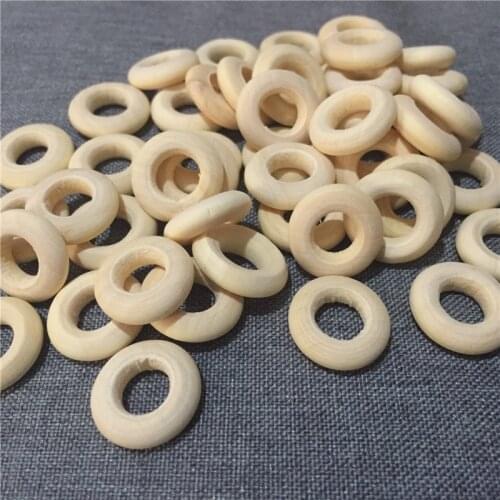 DIY Wooden Beads Connectors Circles Rings Unfinished Natural Maple Wood Lead-Free Charms cuentas de madera Whsle 25mm 500PCS