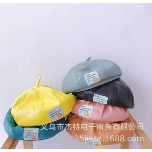 Fashion Baby Hat for Girls Candy Color Elastic Infant Baby Beret Hat Kids Caps for Girls