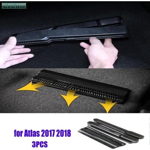 3PCS Styling Seat AC Heat Floor Air Conditioner Duct Vent Outlet Grille Cover for Vw Volkswagen Atlas 2017 2018 Car Accessories