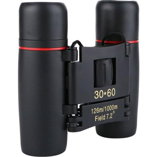 30x60 HD Zoom Telescope Folding Binoculars Low-Light Night Vision Outdoors Camping Hunting Trips Folding Binoculars Telescope