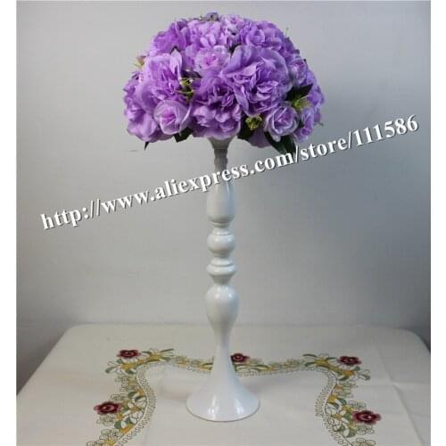 SPR-light blue 10pcs/lot wedding road lead artificial wedding table rose flower wall center flower ball decoration