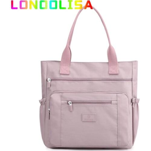 New Shopper Shoulder Bags for Women 2021 Waterproof Nylon Handbag Large Capacity Elegant Tote Shopping Bag Purses and Handbags