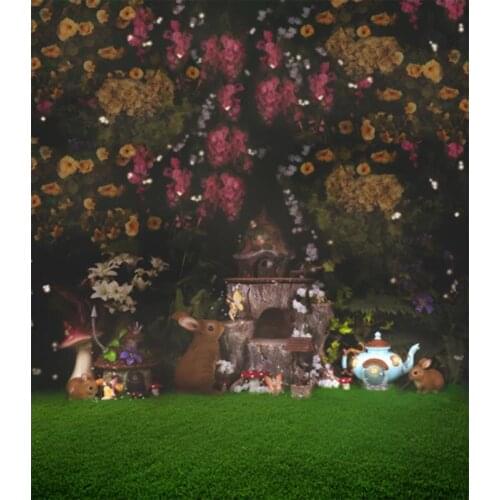 Easter rabbit photo backgrounds vinyl newborns wonderland photography backdrops for photo studio accessories photophone CM-6725