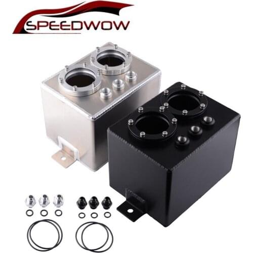 SPEEDWOW 3L High Flow Fuel Filter Swirl Surge Pot Tank Surge AN6 Surge Tank With Fittingds AN6 for 044 Canth Pump