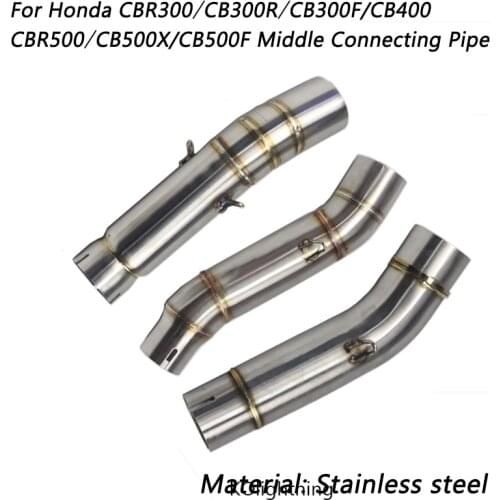 For Honda CBR300 CB300R CB300F CB400 CBR500 CB500X CB500F Motorcycle Middile Connecting Pipe Exhaust System