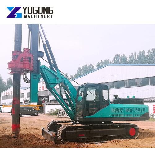 YG-13T 13m Depth Rotary Auger Drilling Machine Bore Pile Machine Rotary Drilling Rig For Sale DTH Anchoring Drilling Rig