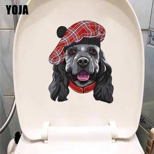 YOJA 17.7×22.5CM Creative Cartoon Dog Childrens Bedroom Wall Stickers Funny Home WC Toilet Decoration T1-2931