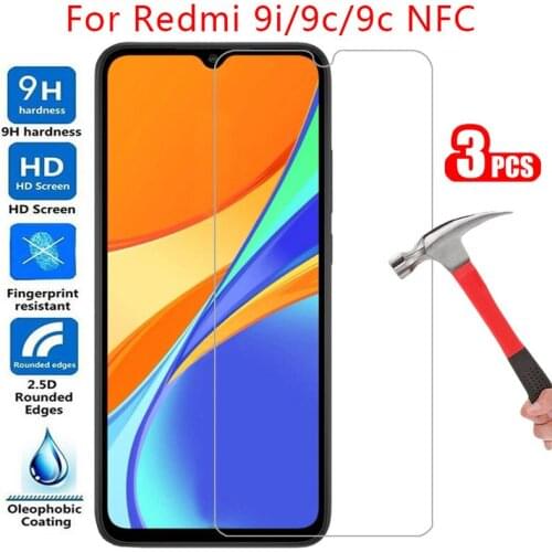 Protective tempered glass for xiaomi redmi 9c nfc 9i screen protector on ksiomi redmi9c 9 c i c9 i9 9cnfc film readmi redmy remi