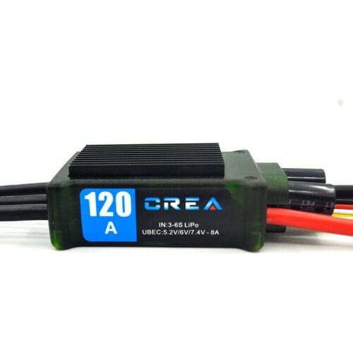 ZMR CREA 120A 3-6s brushless ESC built-in BEC with one key reverse brake and function for Fixed wing Ducted Airplane drone