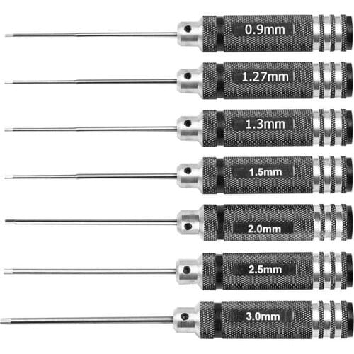 0.9/1.27/ 1.3/ 1.5/ 2.0/ 2.5/ 3.0mm White Steel Hex Screwdriver Tool Kit For Rc Helicopter Car Drone Aircraft Model Repair Tool