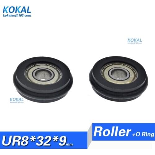 1pcs 608zz 608 inner diameter 8mm ball bearing with buna-n rubber o ring low noise sliding black wheel bearing 8X32X9mm