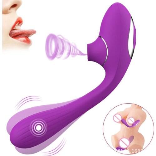 10 Speed Dildo Vagina Sucking Vibrators Oral Sex Suction Clitoris Stimulation Female Masturbation Sex Toys For Woman ZD0348
