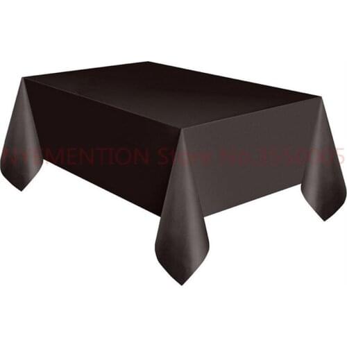 137x274cm Solid Disposable Tablecloth PEVA Anti-oil Table Cloth Tableware For Wedding Birthday New Year Christmas Party 50pcs