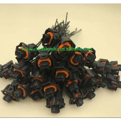 2/5/10/20/50/100 pcs 2 Pin/Way Female Diesel Common Rail Injector Plug Socket Electric Connector wire harness For BOSCH