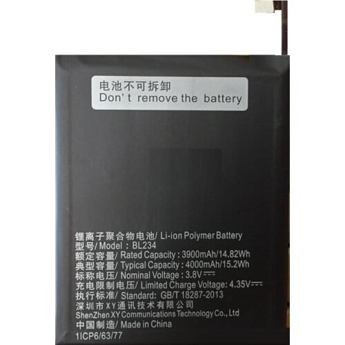 2019 New Real 4000mAh BL234 battery with 3M glue sticker for Lenovo A5000 Vibe P1M P1MA40 P70 P70t P70-T P70A P70-A