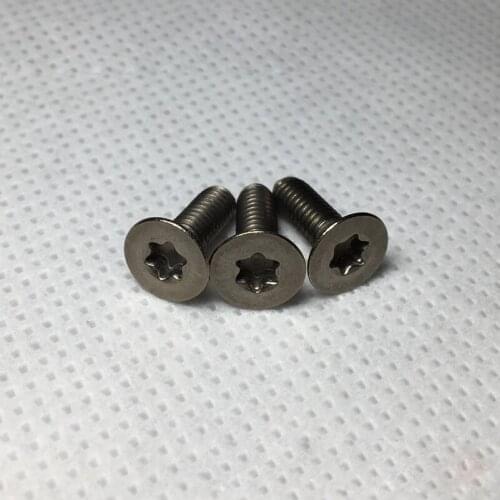 3pcs M1.6 TA2 titanium Torx countersunk screws GR2 T&TX flat head screw mechanical bolts bolt ISO14581 3mm-6mm length