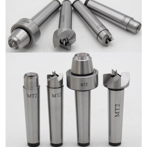 FNICEL 4pcs Set New Live Center MT2 Wood Lathe Live Center MT2 Arbor With Wooden Case