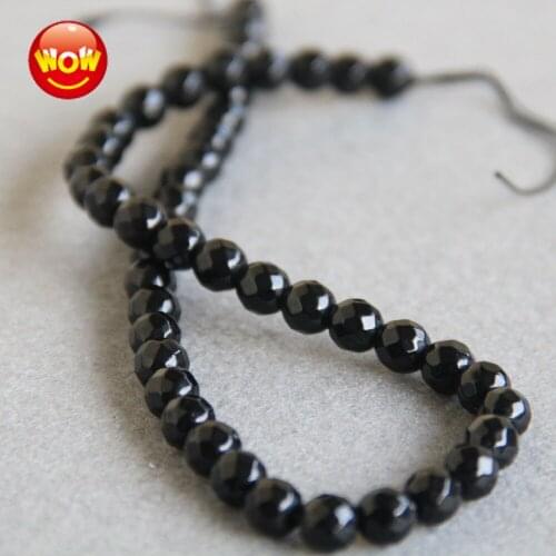 8mm Fashion New Black Onyx Natural Onyx Beads Round Shape Loose DIY Stone For Necklace Bracelet 15inch Jewelry Making Design