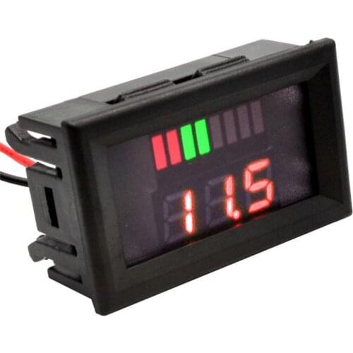 12V DC Car Motor Red LED Digital Voltmeter Gauge Volt Voltage Panel Meter LED Displays Voltmeter For Auto Motor Rotating Speed