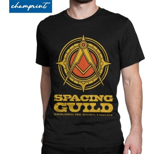 Dune Spacing Guild T Shirts Men Amazing T-Shirt Herbert Frank Arrakis Science Fiction Tees Short Sleeve Clothing Gift Idea