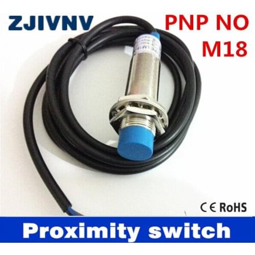 5 pcs factory M18 non-flush PNP NO DC 6-36V three wires inductive proximity sensor proximity switch metal sensor HLM18-3008PA