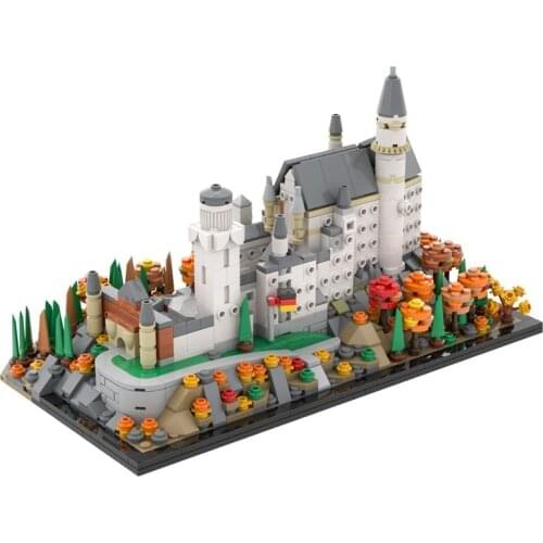 MOC Magic Neuschwanstein Castle Building Blocks Kit Skyline Architecture Town Model Bricks Idea Toys For Children Birthday Gifts